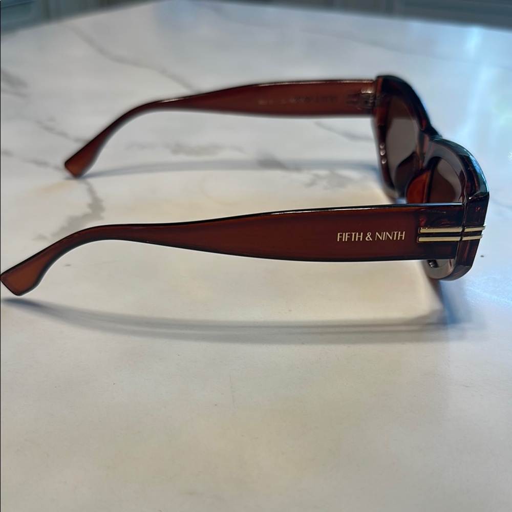 Brown Rectangular Sunglasses - image 2